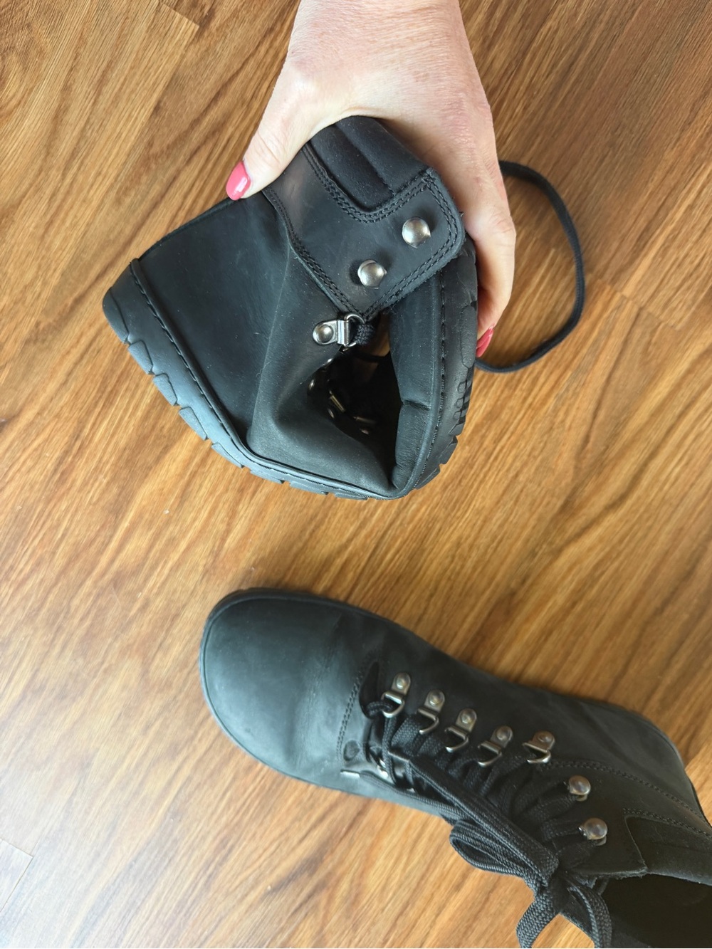 Zaqq Black Lace-Up Ankle Boots - Picture 7 of 7